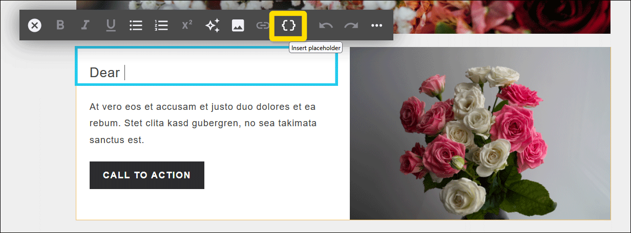 Maileon: Contact event placeholder implementation in newsletter content.