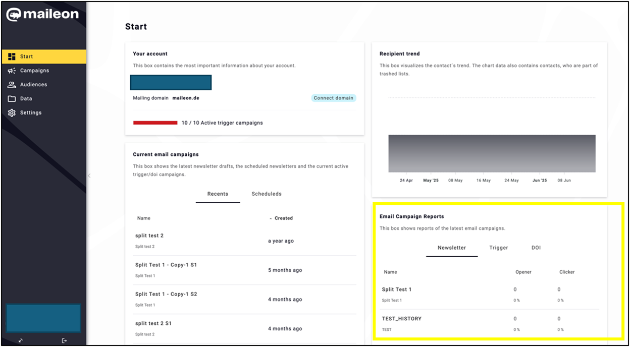Fig. 4: Clearer campaign reports on a streamlined, high-performance interface. 