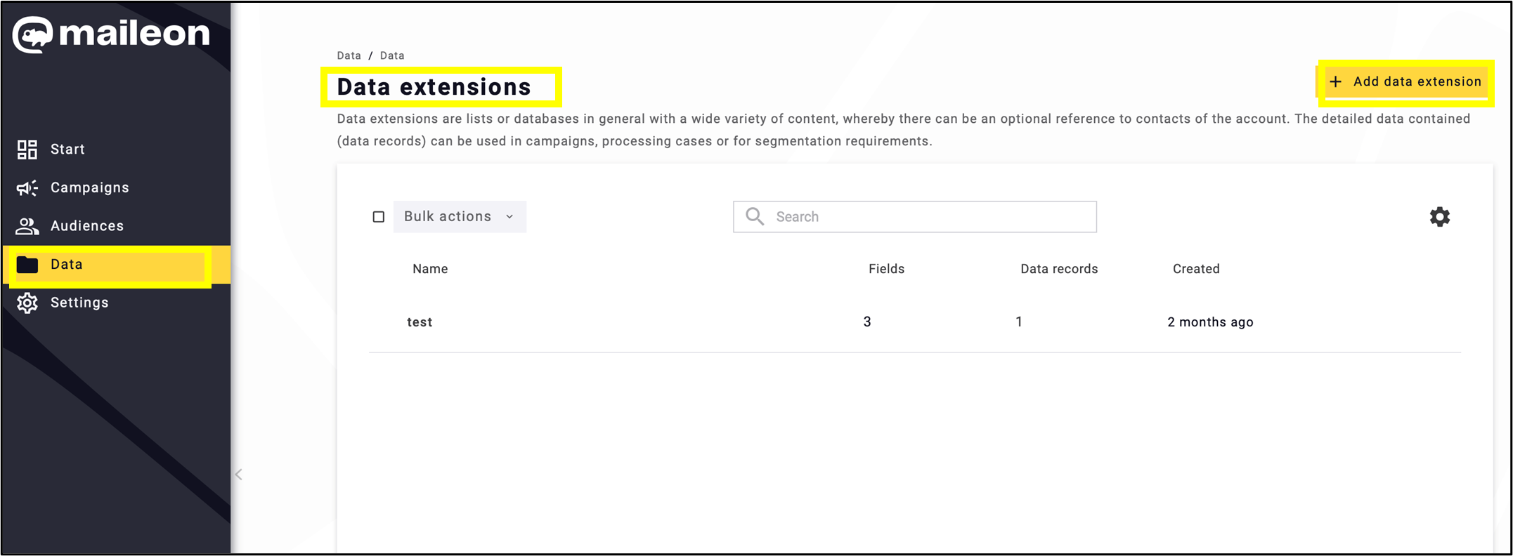 Fig. 3: Connect easily your lists and databases with the new, more efficient data extension feature.