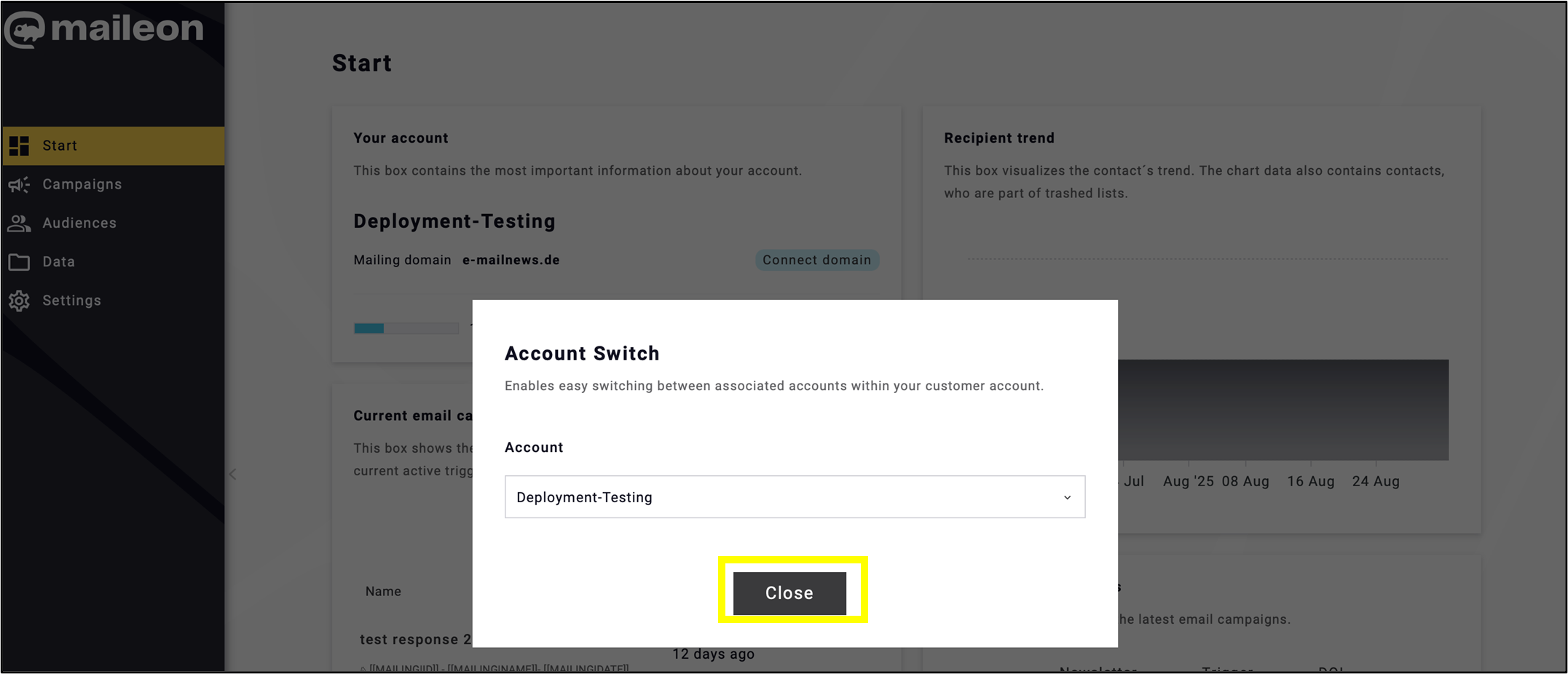 Fig. 13: Finish by clicking ’Close’.