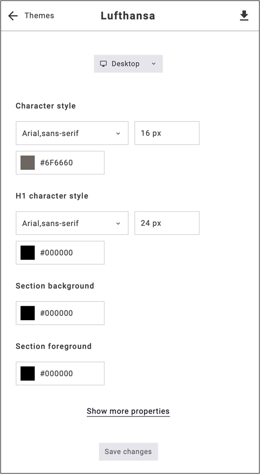 fig. 48: Edit the extracted assets and click ‘Save changes’ to continue editing the theme.