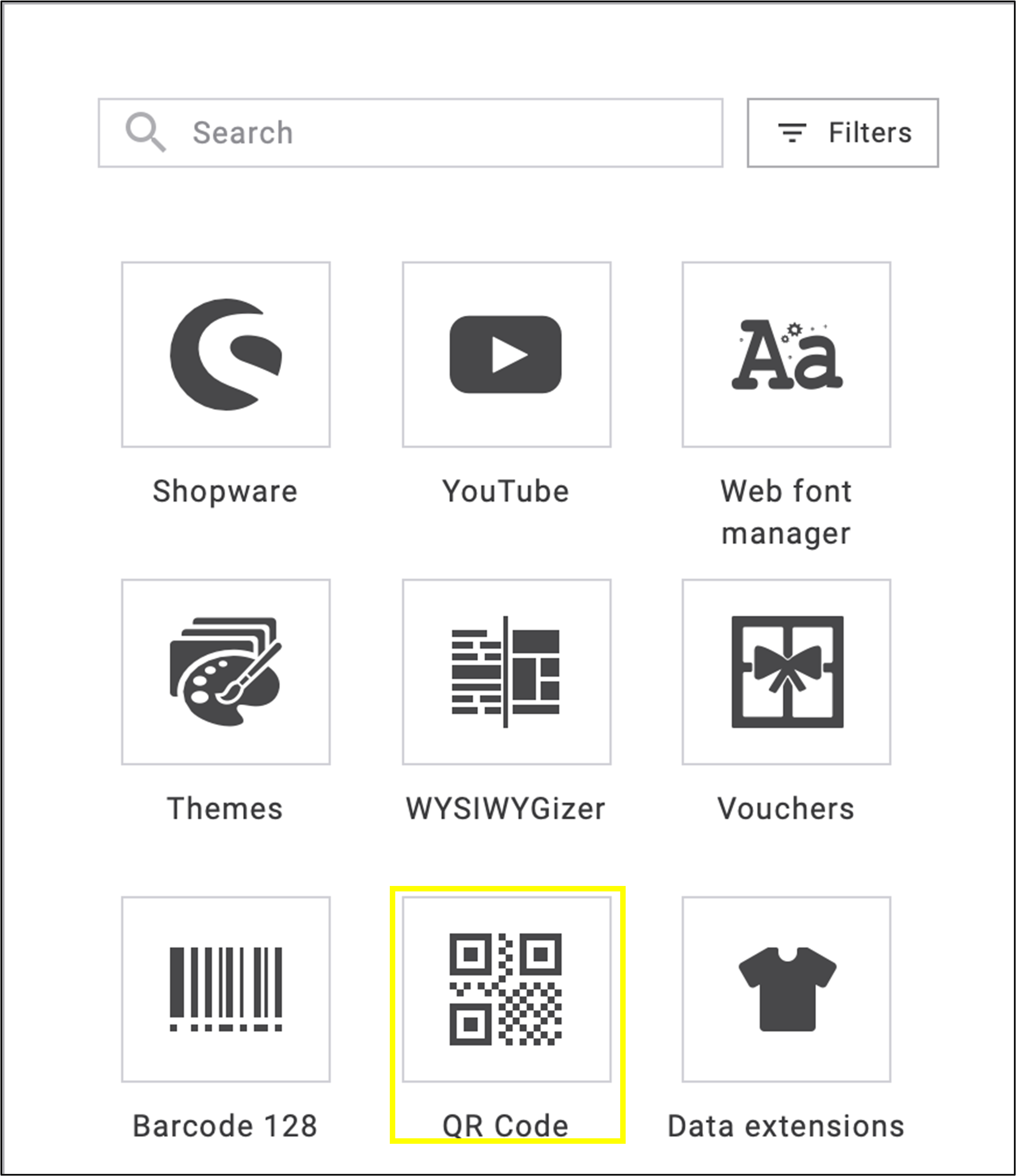 fig. 59: Generate and add customizable QR codes to your emailings and landing pages with the Maileon QR Code widget.