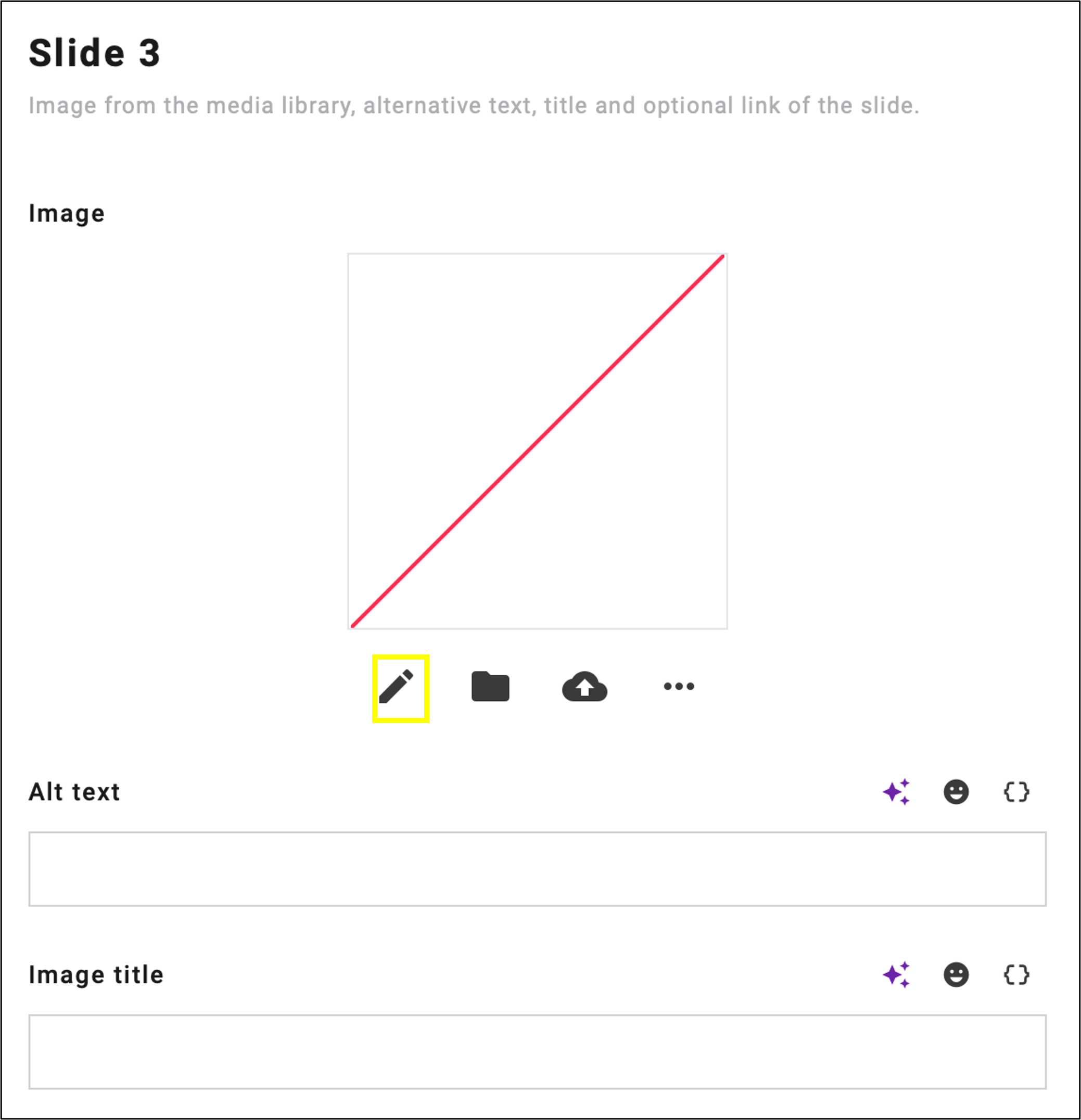 fig. 3: Click the pen icon to edit the image URL.