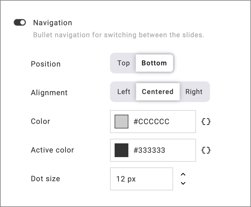 fig. 8: The components and use of the navigation panel.