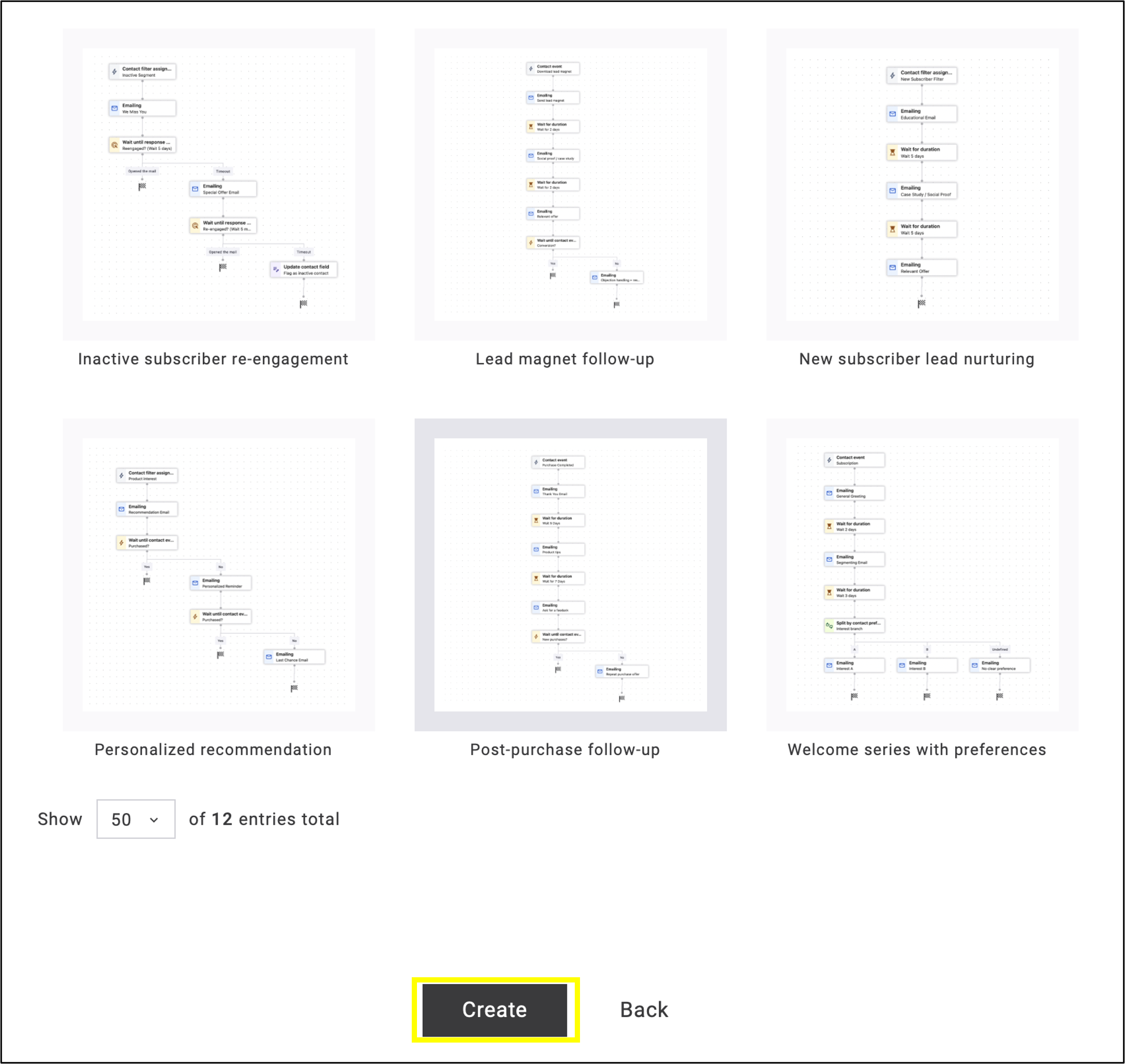 fig. 11: Click ’Create’ after selecting the template. 