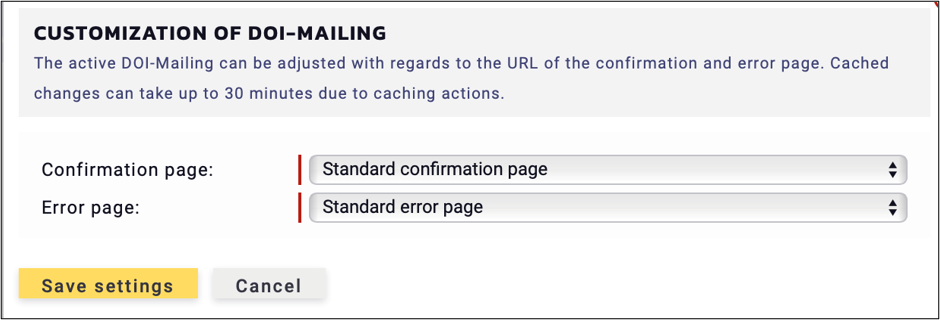 Fig. 8: Landing page options.