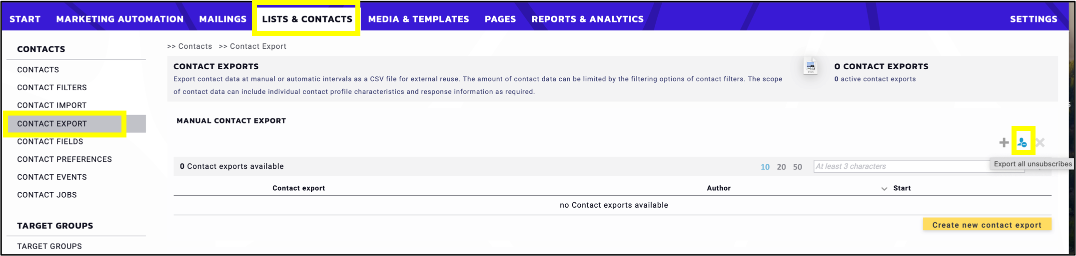 Fig. 19: Deleted unsubscribers can be retrieved afterward.
